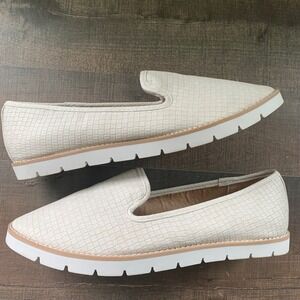 Cliffs by White Mountain Women's Loafers Size 8 Cream Textured Comfort Shoes